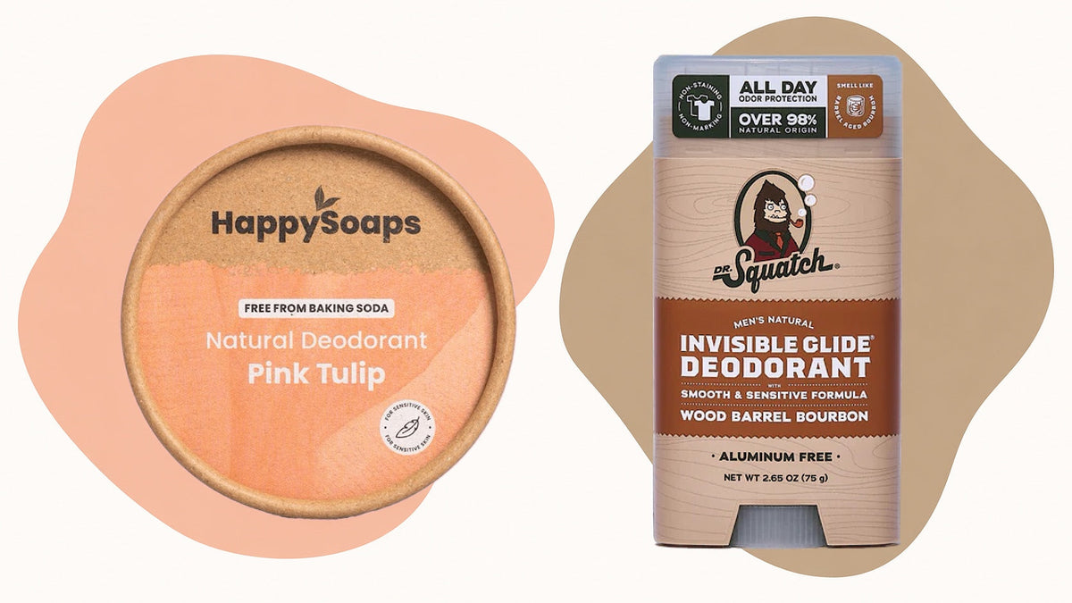 HappySoaps deodorant karton met Invisible Glide Deodorant van Dr. Squatch voor gevoelige huid