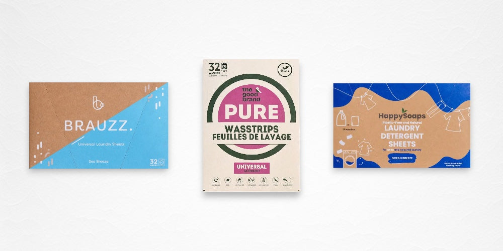 Verschillende soorten wasstrips van diverse fabrikanten