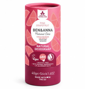 Ben & Anna Natuurlijke Deodorant Stick Pink Grapefruit