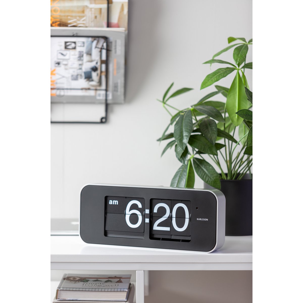 Flipklok grijs/zilver