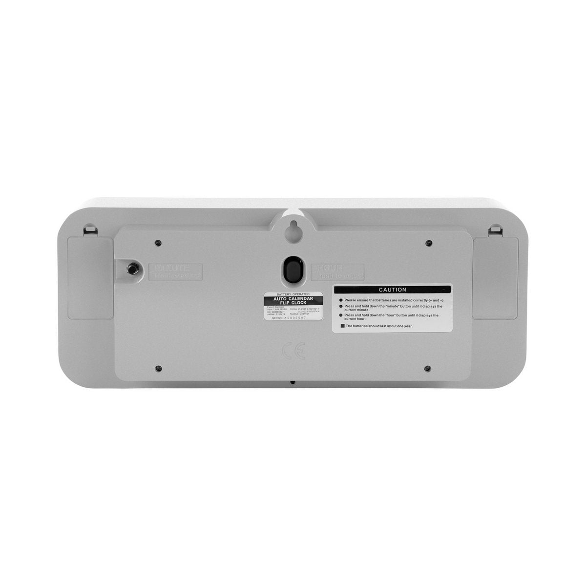 Achterkant Zilveren Flip Klok