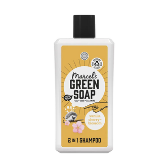 Marcel's Green Soap 2-in-1 Shampoo Vanille & Kersenbloesem 500 ml voorkant