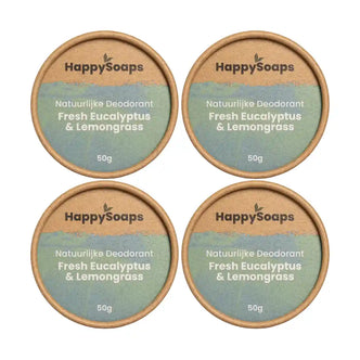 4x Natuurlijke Deodorant Fresh Eucalyptus & Lemongrass