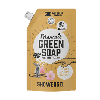 Vanilla & Cherry Blossom navul stazak Marcel's Green Soap voorkant