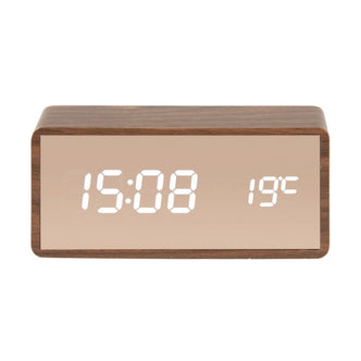 LED Alarmklok Bruin Koper