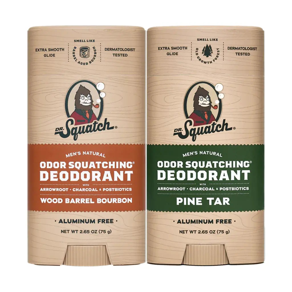 Dr. Squatch Deodorant man Pine Tar Wood Barrel Bourbon
