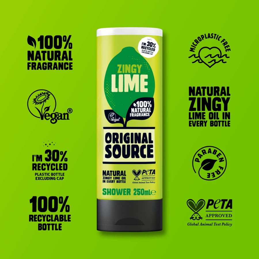 Details van Original Source douchegel Zingy Lime