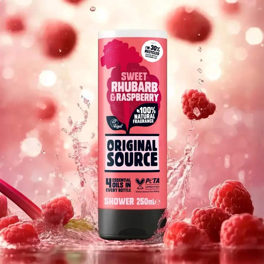 Zoete frambozen douchegel