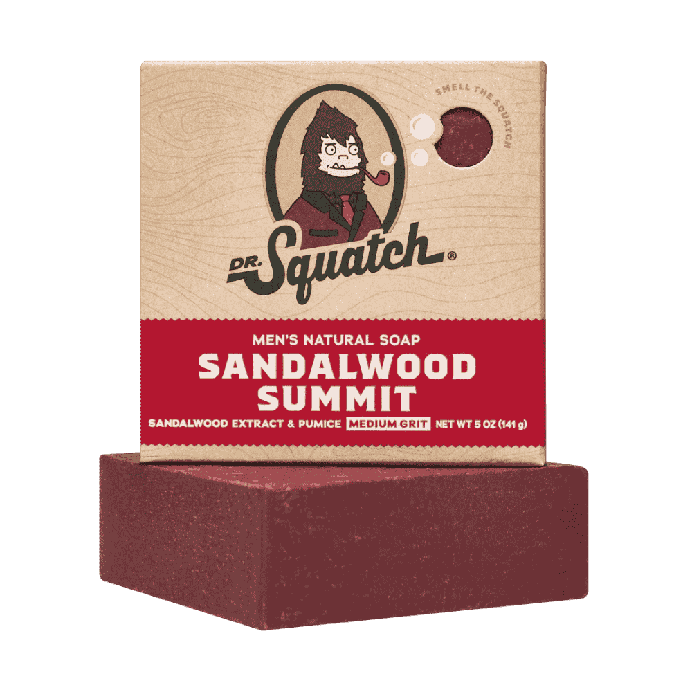 Dr Squatch Sandalwood Summit Mannenzeep met sheaboter
