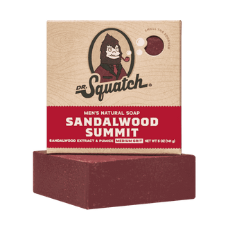 Dr Squatch Sandalwood Summit Mannenzeep met sheaboter