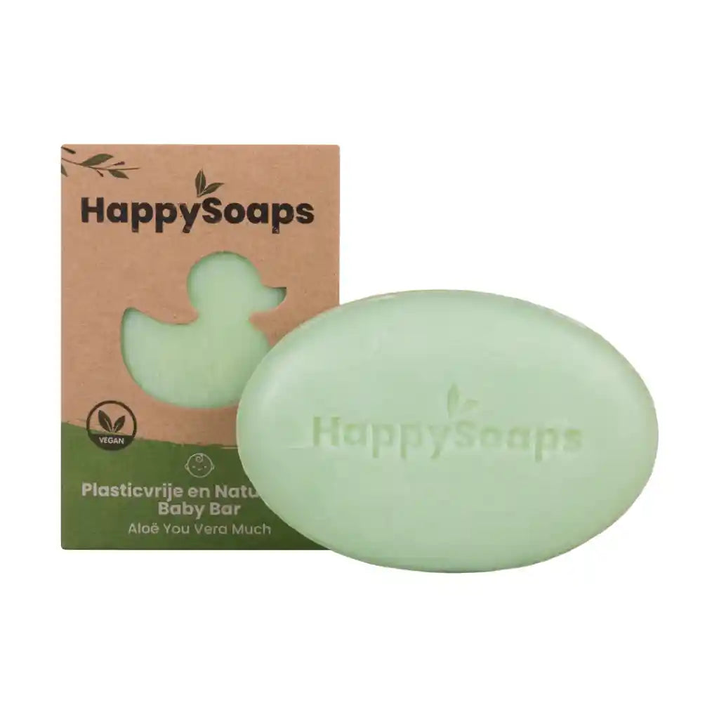 HappySoaps Baby Shampoo en Body Wash Bar Aloë You Vera Much