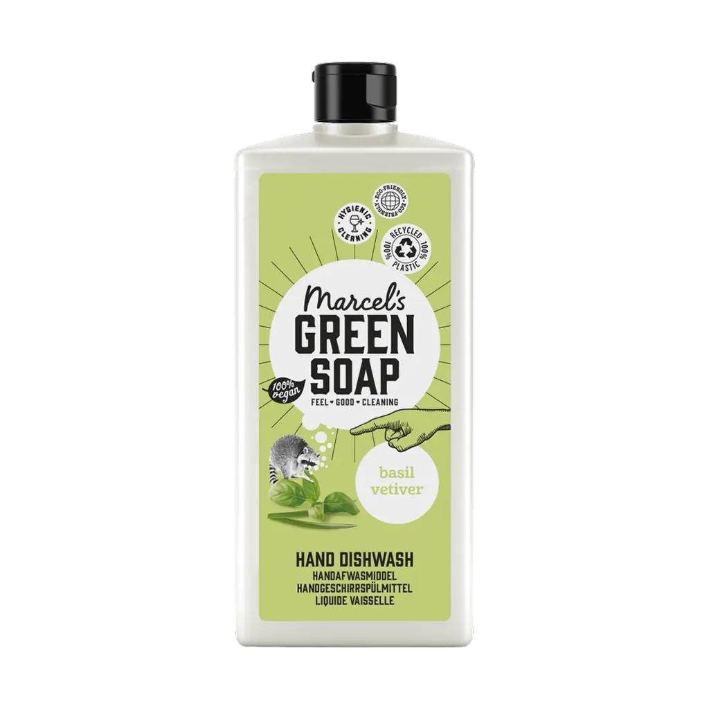 Marcel's Green Soap Afwasmiddel Basilicum & Vetiver 500ml voorkant