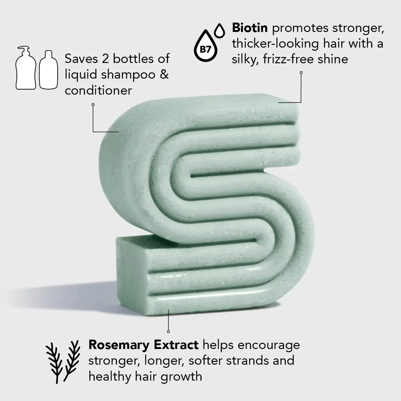 Details en kenmerken van Rosemary Biotin Shampoo Solid Bar