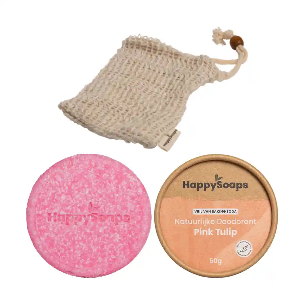 HappySoaps Pink Tulip & La Vie en Rose Cadeau- combipack