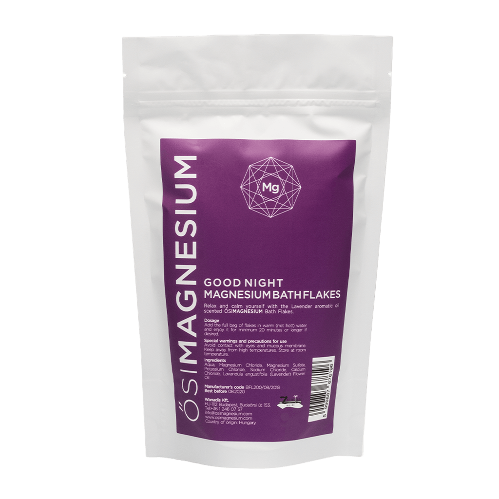 Good Night Magnesium Bath Flakes Lavender (OsiMagnesium) 1000gr verpakking